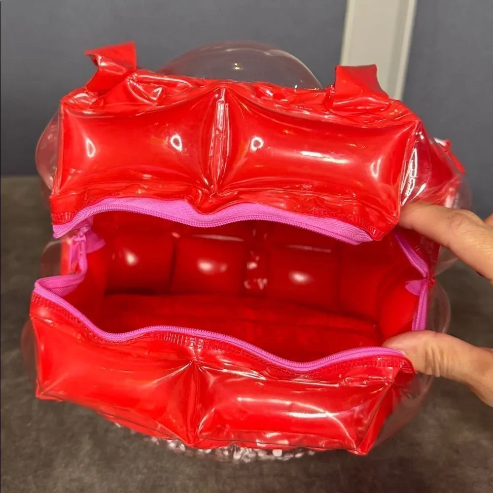 Red Inflatable Bubble BackPack Foam Ball New in Packaging One Size